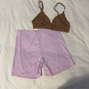 Victoria's Secret Sports Bra and Bike Shorts
